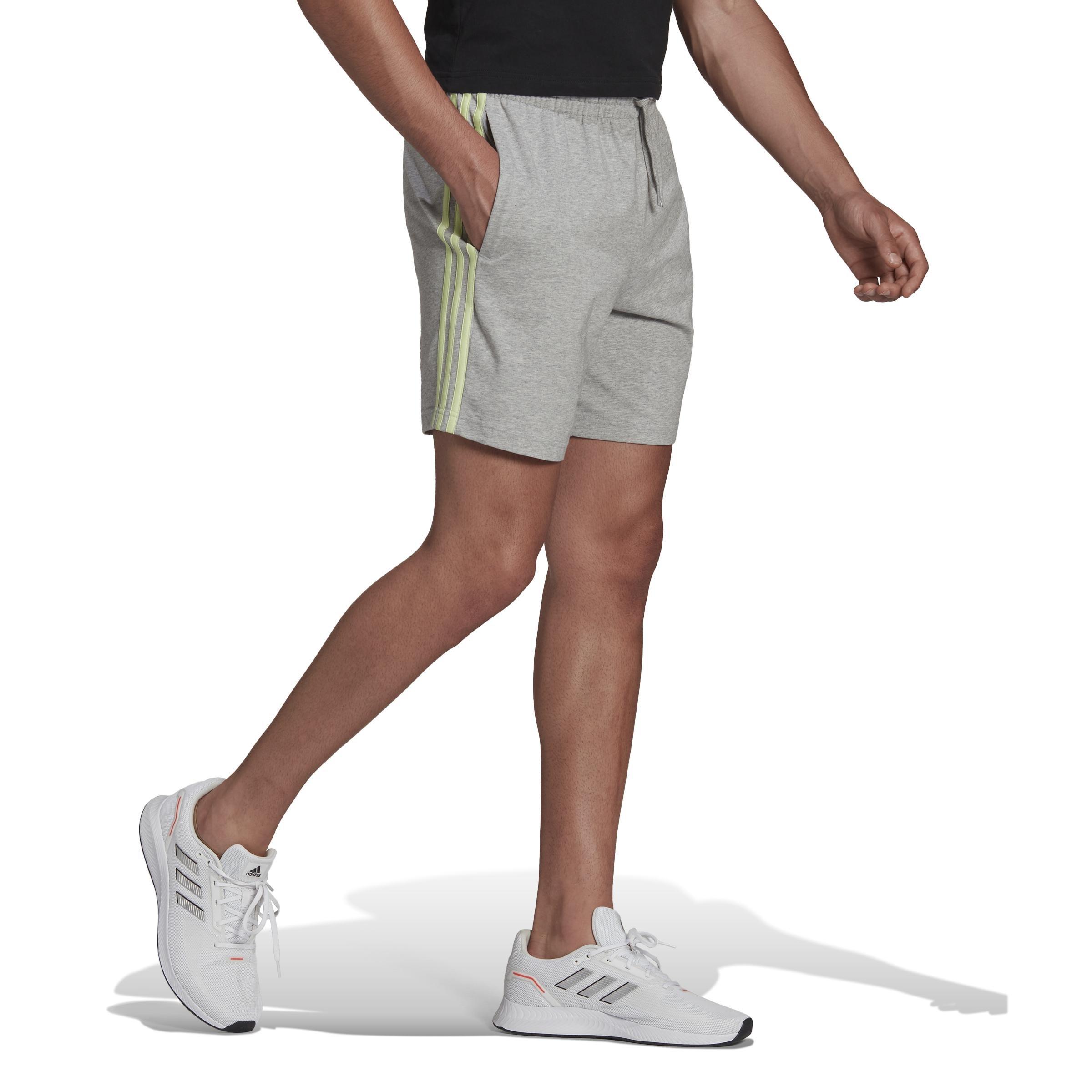 Aeroready Essentials 3-Stripes Shorts, Grey, A901_ONE, large image number 1