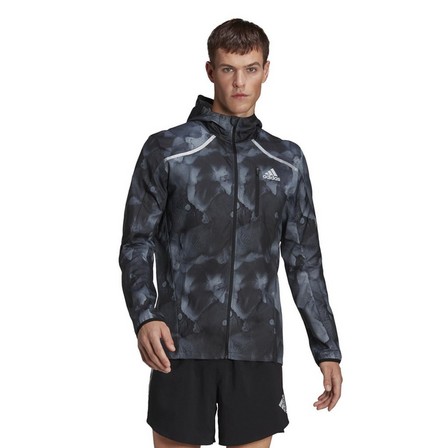 Men Marathon Fast Graphic Jacket, Black, A901_ONE, large image number 1