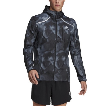 Men Marathon Fast Graphic Jacket, Black, A901_ONE, large image number 2