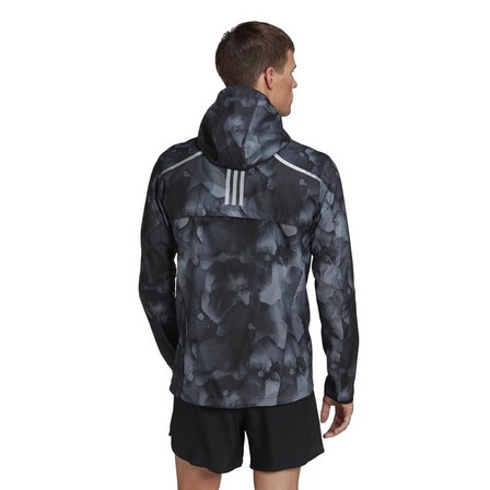 Men Marathon Fast Graphic Jacket, Black, A901_ONE, large image number 7