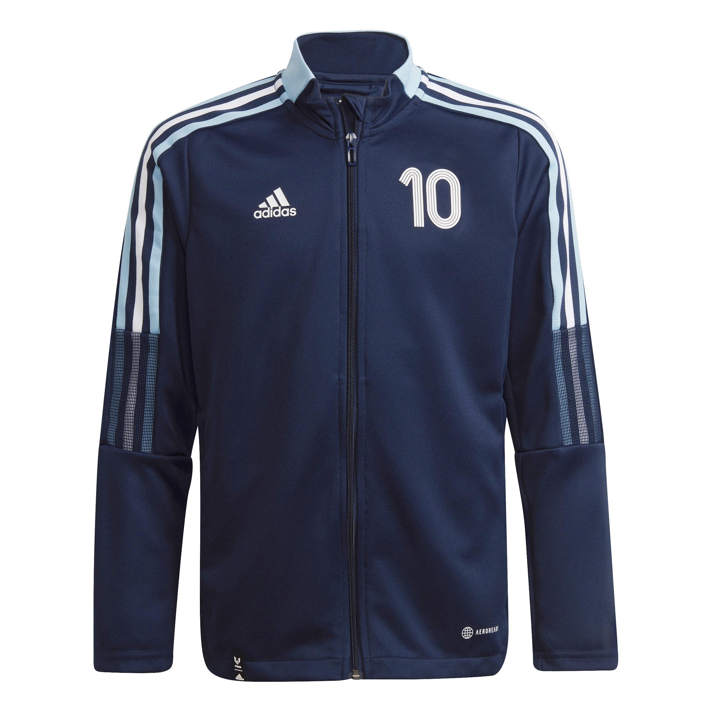 Unisex Kids Messi Tiro Number 10 Training Track Top, Blue, A901_ONE, large image number 1