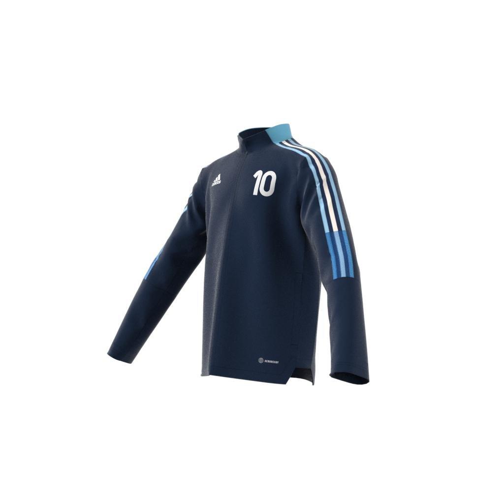 Unisex Kids Messi Tiro Number 10 Training Track Top, Blue, A901_ONE, large image number 11