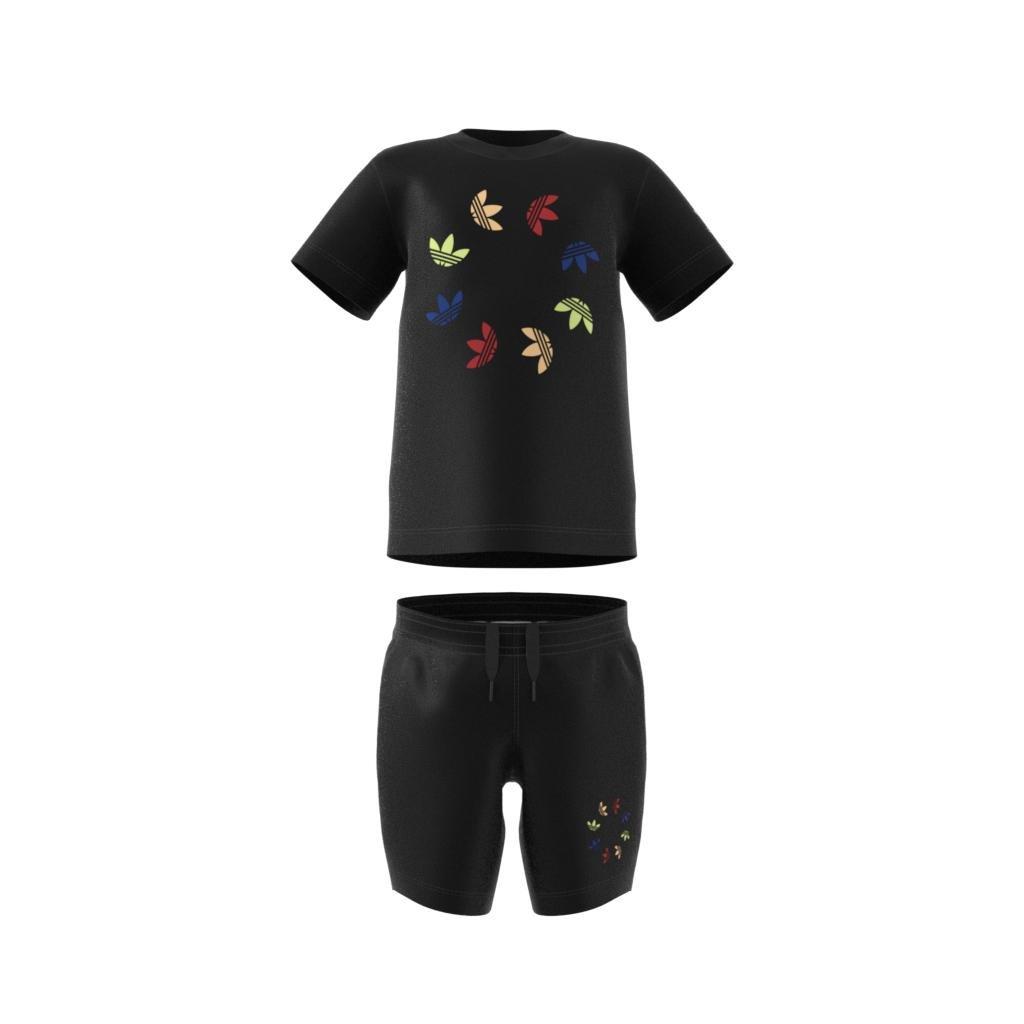 Unisex Adicolor Shorts And T-Shirt Set, Black, A901_ONE, large image number 1