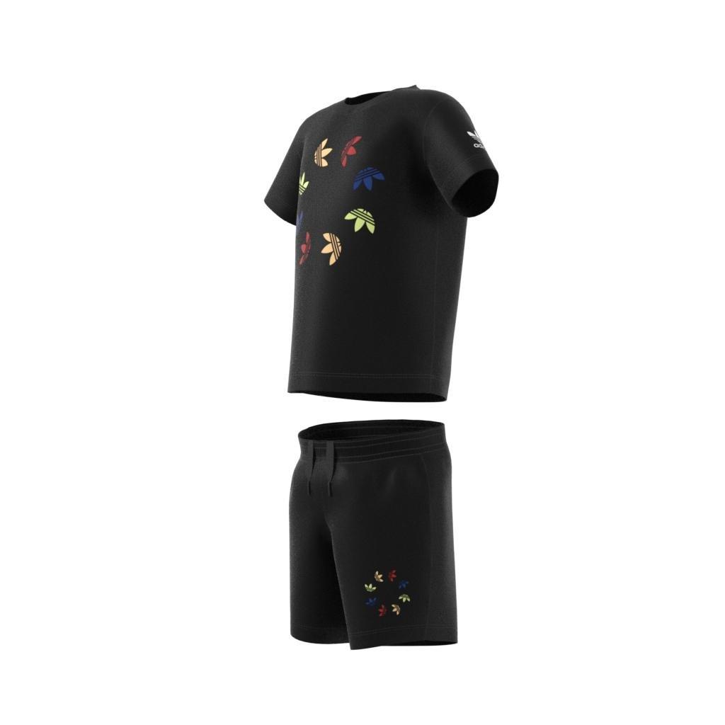 Unisex Adicolor Shorts And T-Shirt Set, Black, A901_ONE, large image number 2