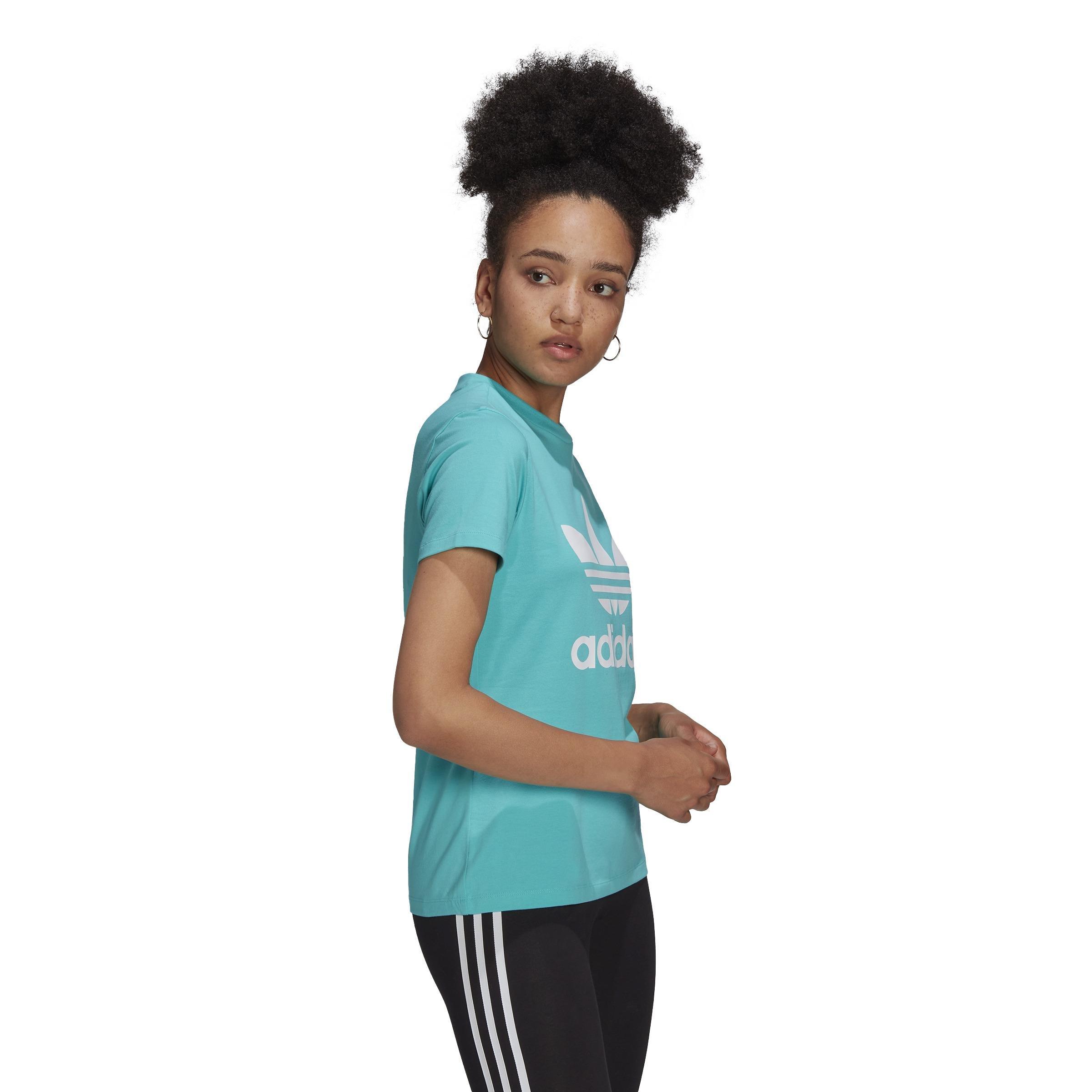 Adicolor Classics Trefoil T-Shirt, Turquoise, A901_ONE, large image number 5