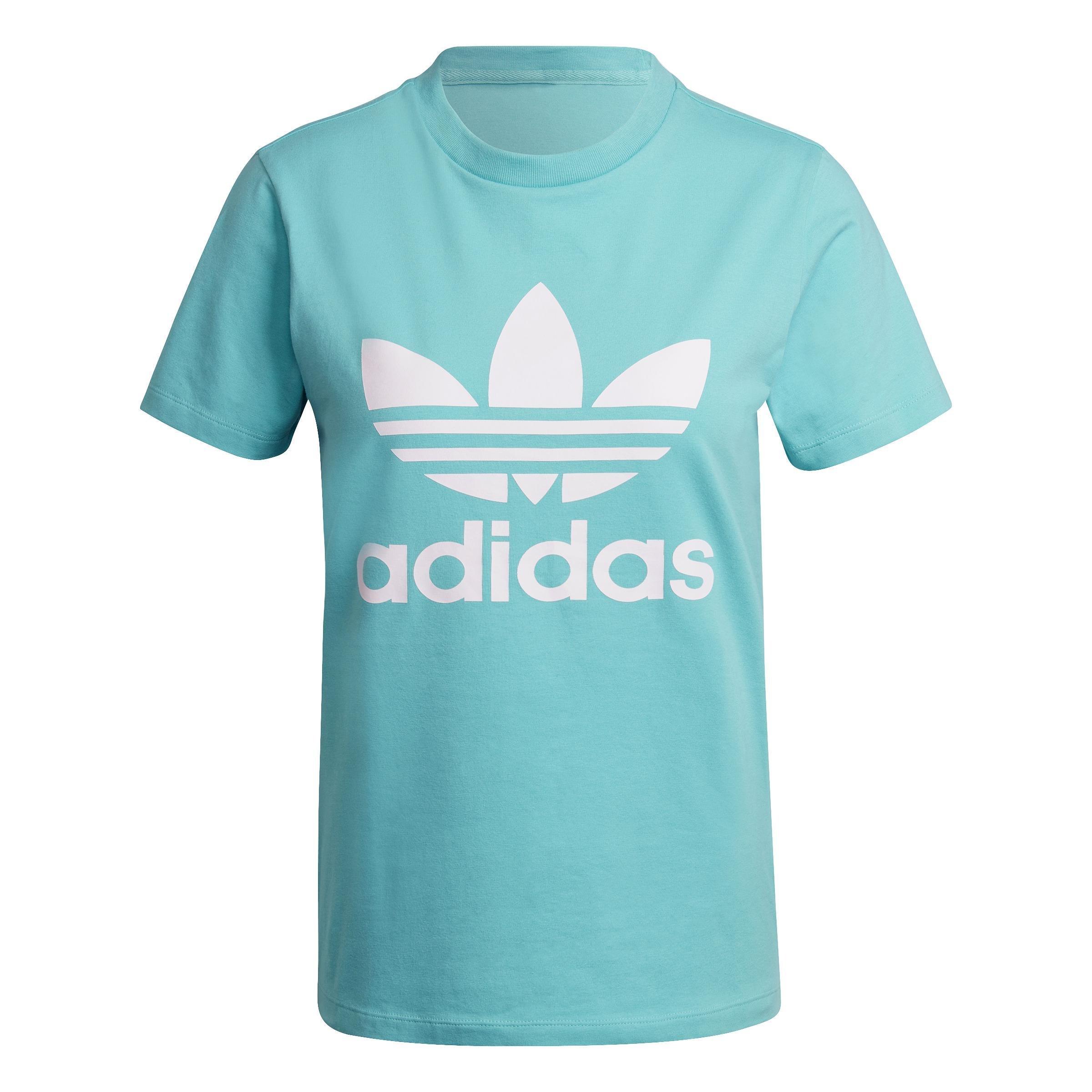 Adicolor Classics Trefoil T-Shirt, Turquoise, A901_ONE, large image number 6