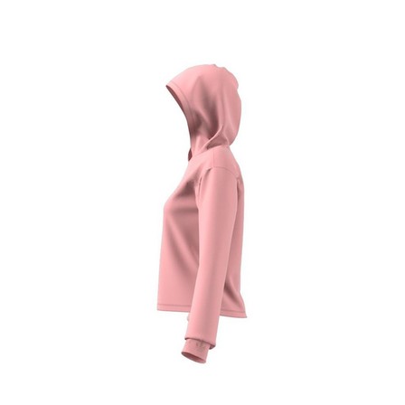 Women Cropped Hoodie, Pink, A901_ONE, large image number 2