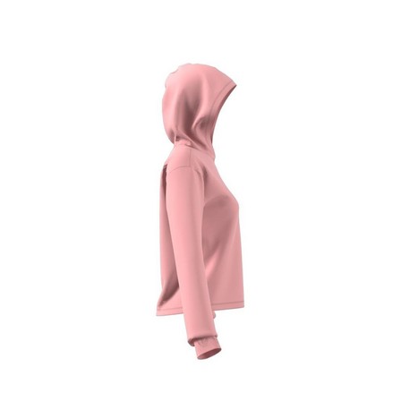 Women Cropped Hoodie, Pink, A901_ONE, large image number 3