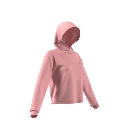 Women Cropped Hoodie, Pink, A901_ONE, large image number 8