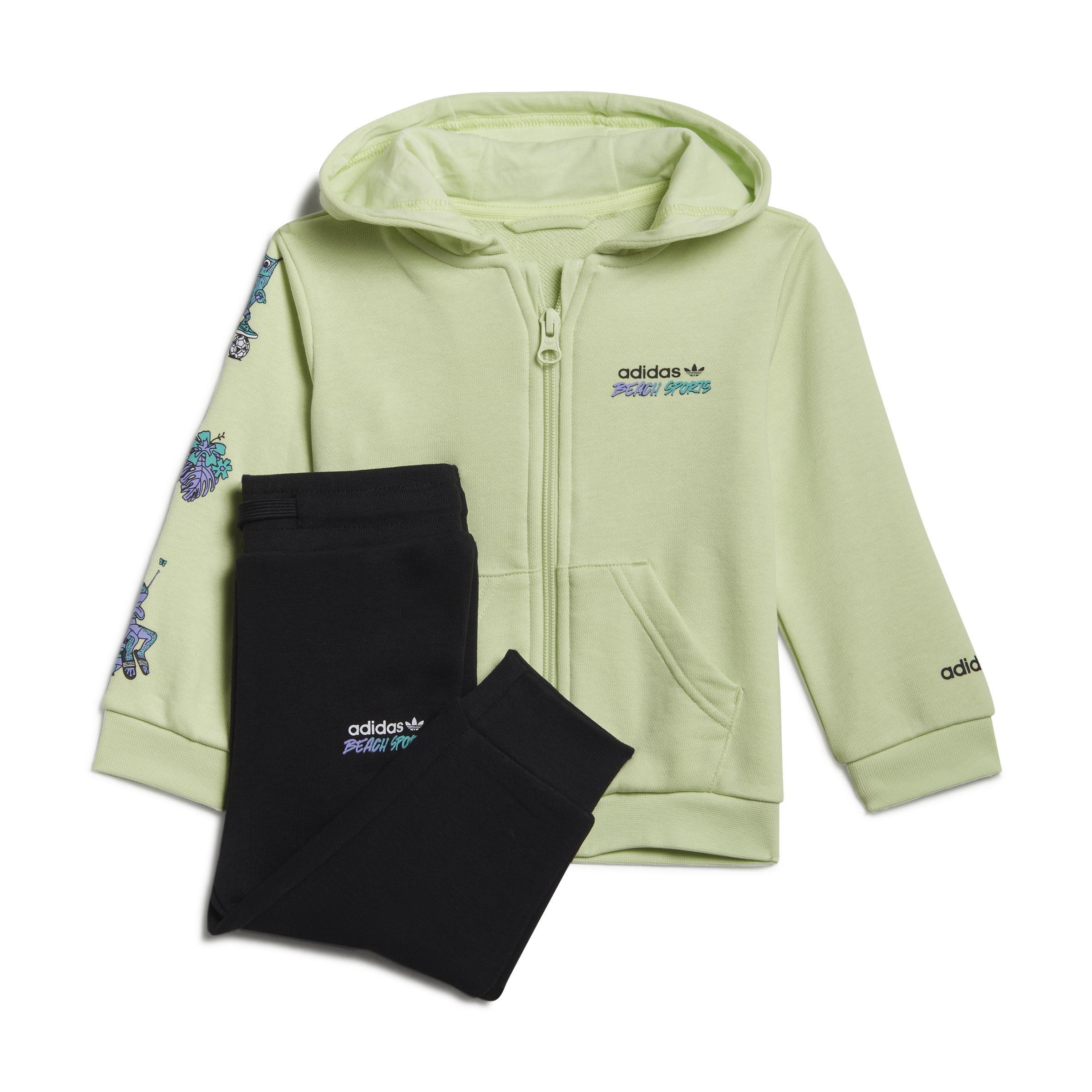 Unisex Kids Graphic Full-Zip Hoodie Set, Green, A901_ONE, large image number 0