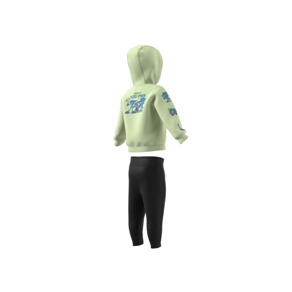 Unisex Kids Graphic Full-Zip Hoodie Set, Green, A901_ONE, large image number 4