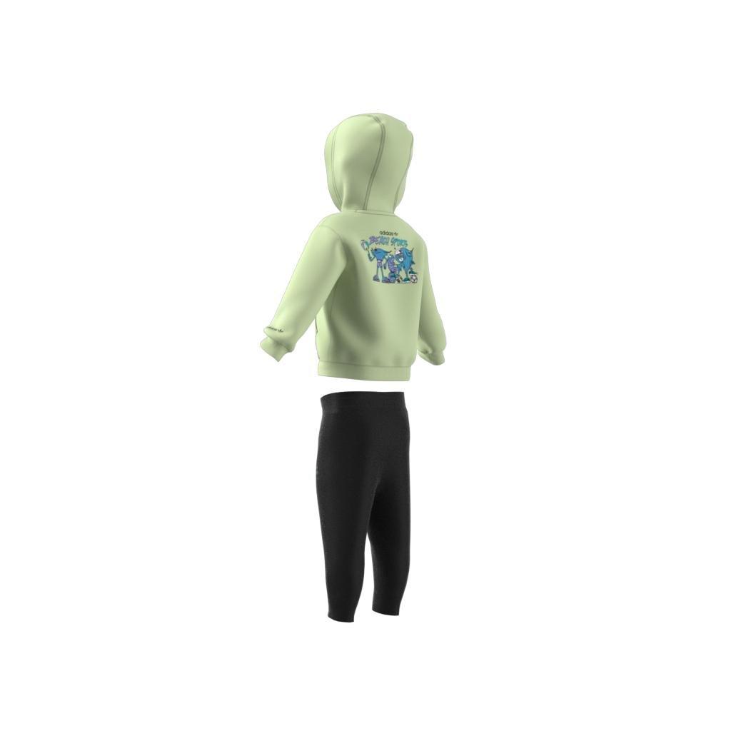 Unisex Kids Graphic Full-Zip Hoodie Set, Green, A901_ONE, large image number 6