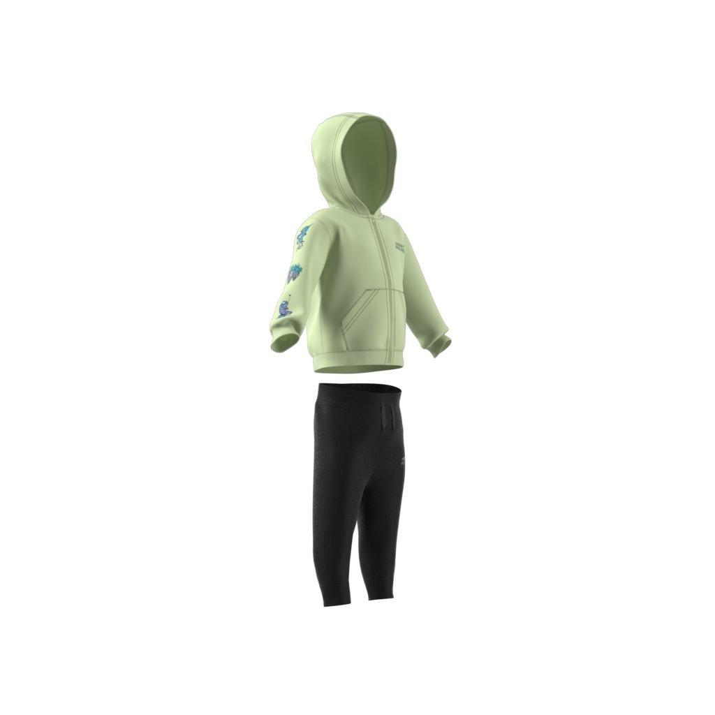 Unisex Kids Graphic Full-Zip Hoodie Set, Green, A901_ONE, large image number 9