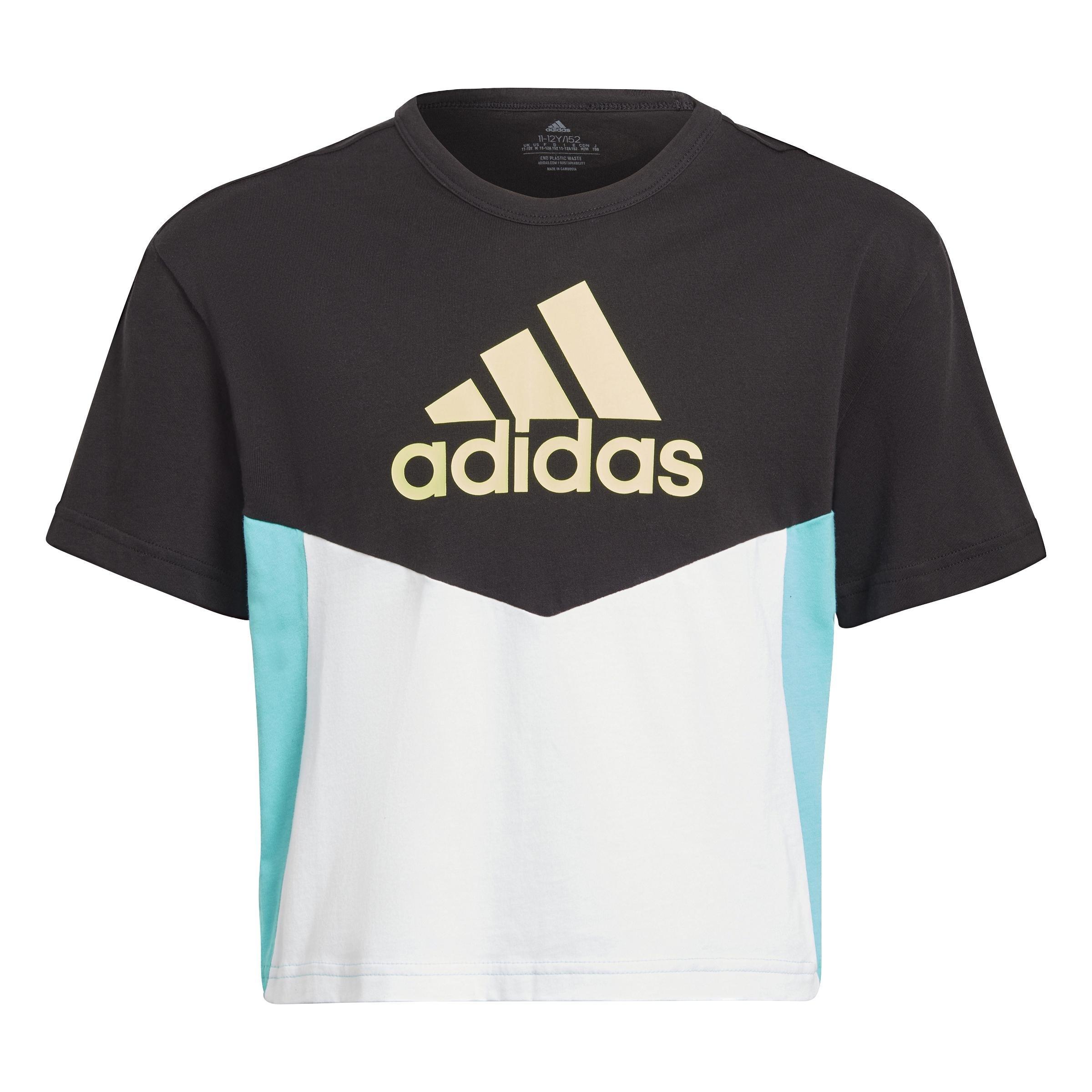 Girls black adidas t on sale shirt