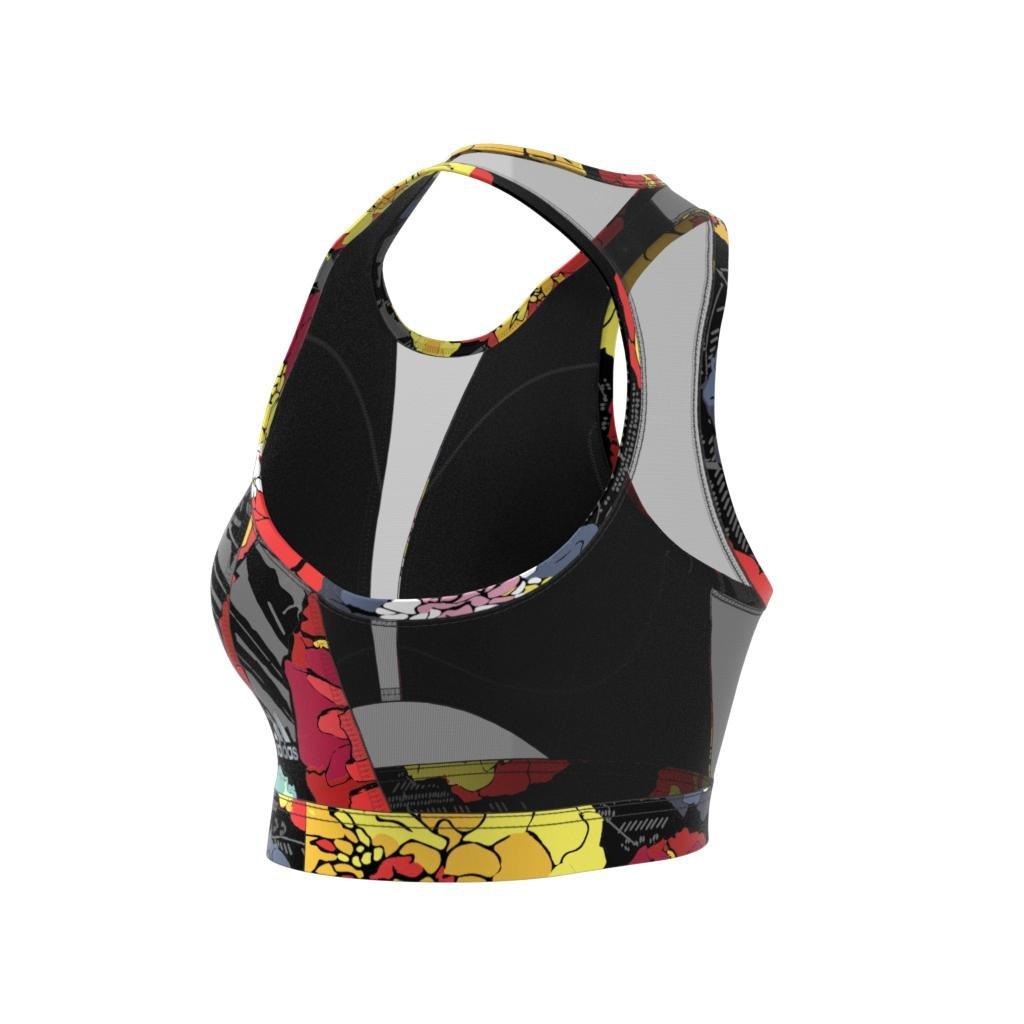 Run Medium-Support Int. Day Allover Print Bra, Black, A901_ONE, large image number 9