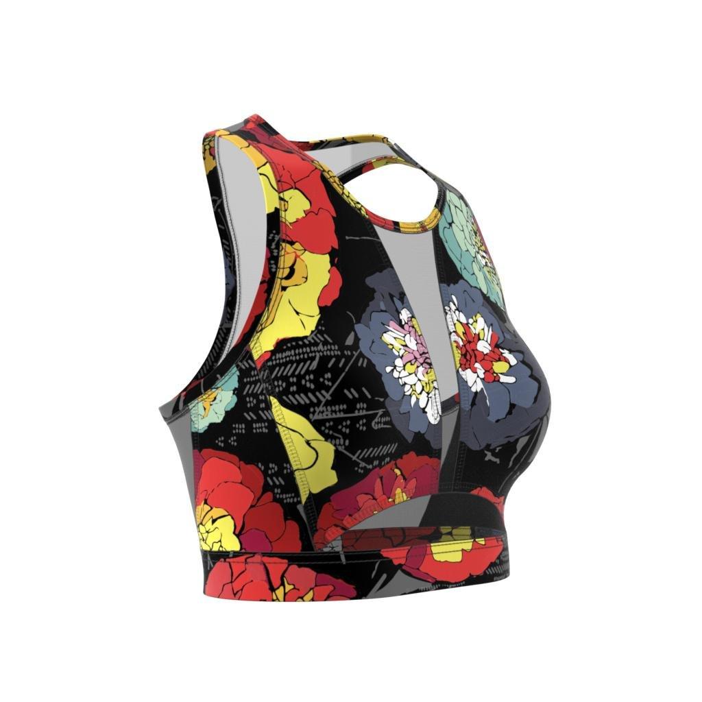 Run Medium-Support Int. Day Allover Print Bra, Black, A901_ONE, large image number 13