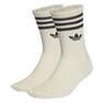 Unisex No-Dye Cuff Crew Socks 2 Pairs, Beige, A901_ONE, thumbnail image number 0