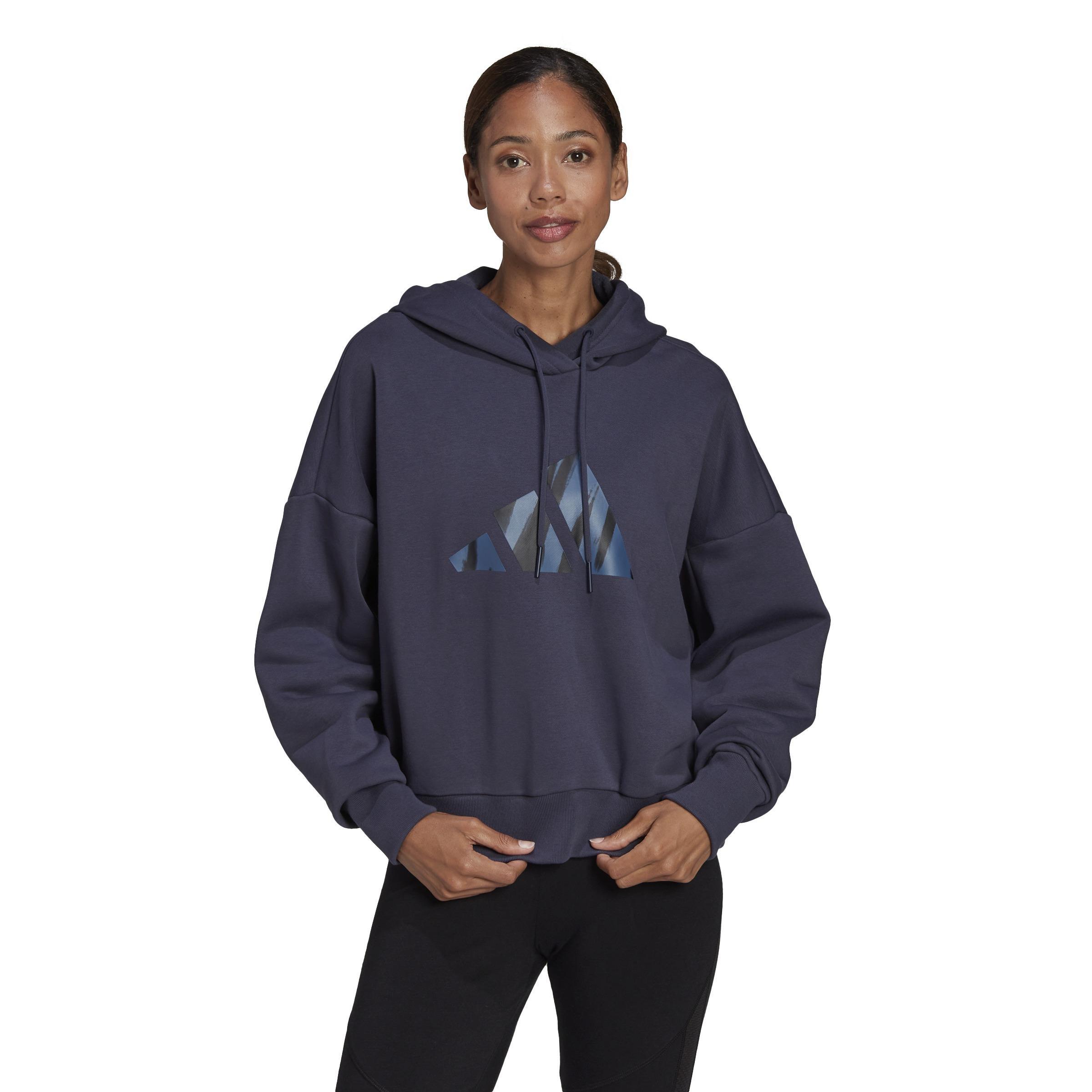 Sportswear Future Icons Feel Fierce Graphic Hoodie, Blue, , large image number 0