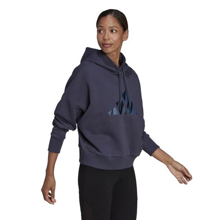 Women Sportswear Future Icons Feel Fierce Graphic Hoodie, Navy, A901_ONE, large image number 1