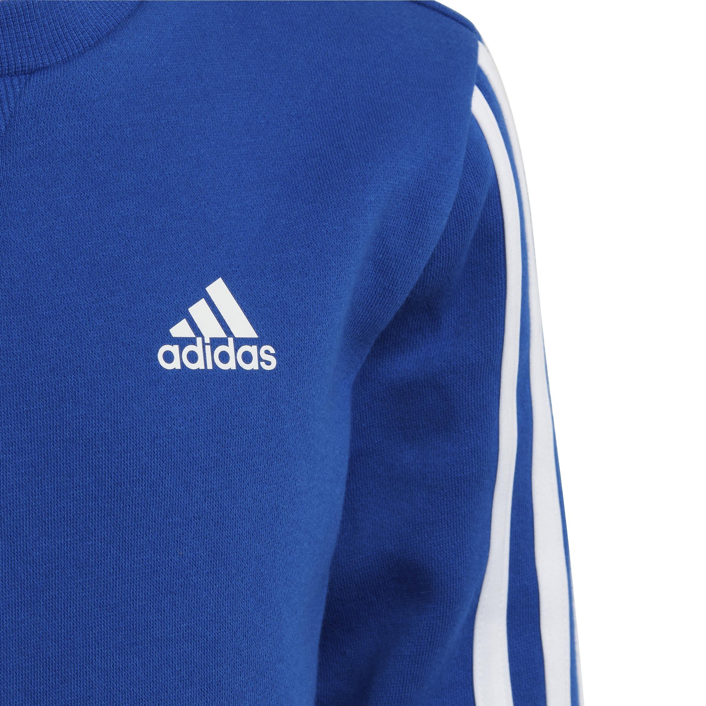 Unisex Kids Essentials 3-Stripes Crewneck Sweatshirt, Blue, A901_ONE, large image number 3