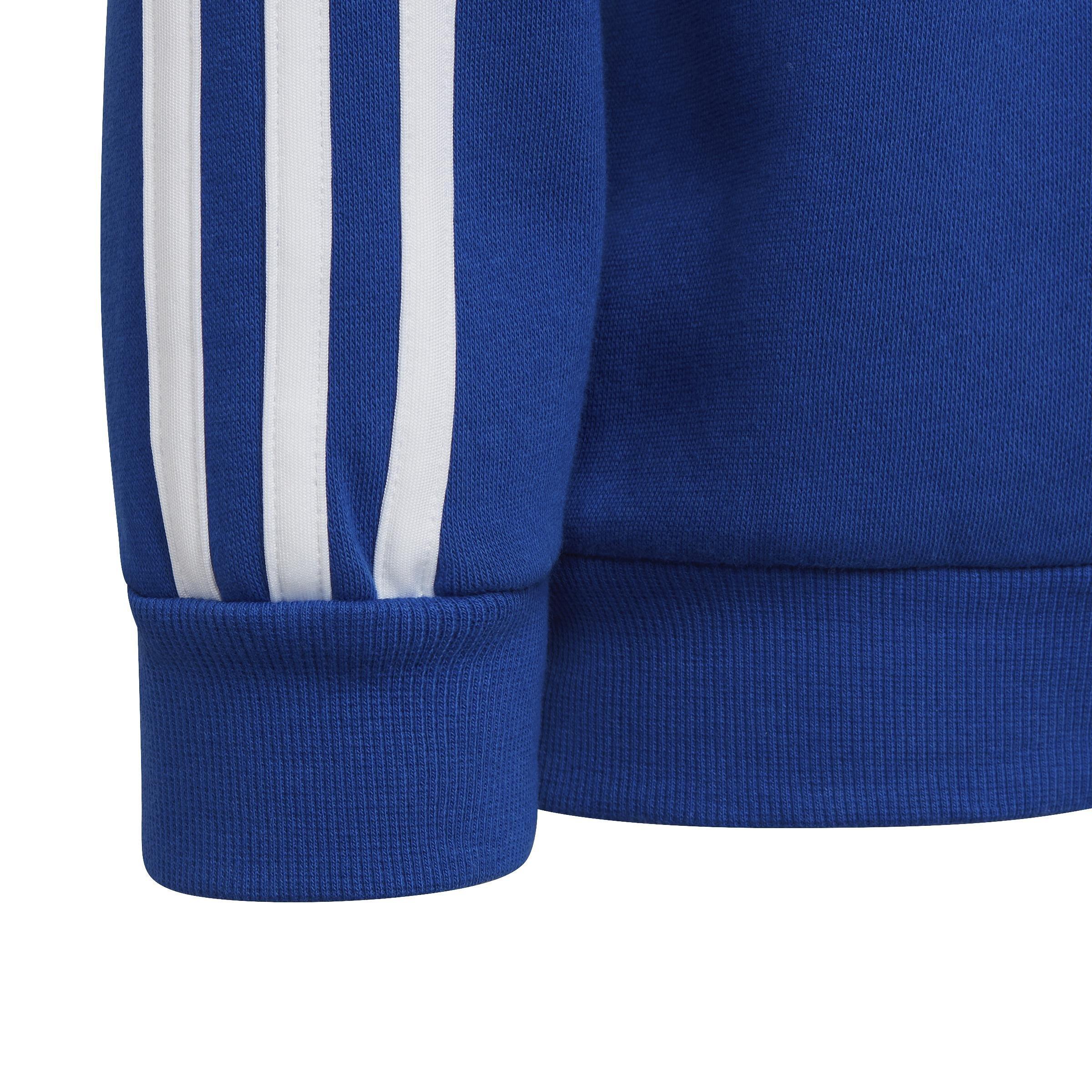 Unisex Kids Essentials 3-Stripes Crewneck Sweatshirt, Blue, A901_ONE, large image number 5