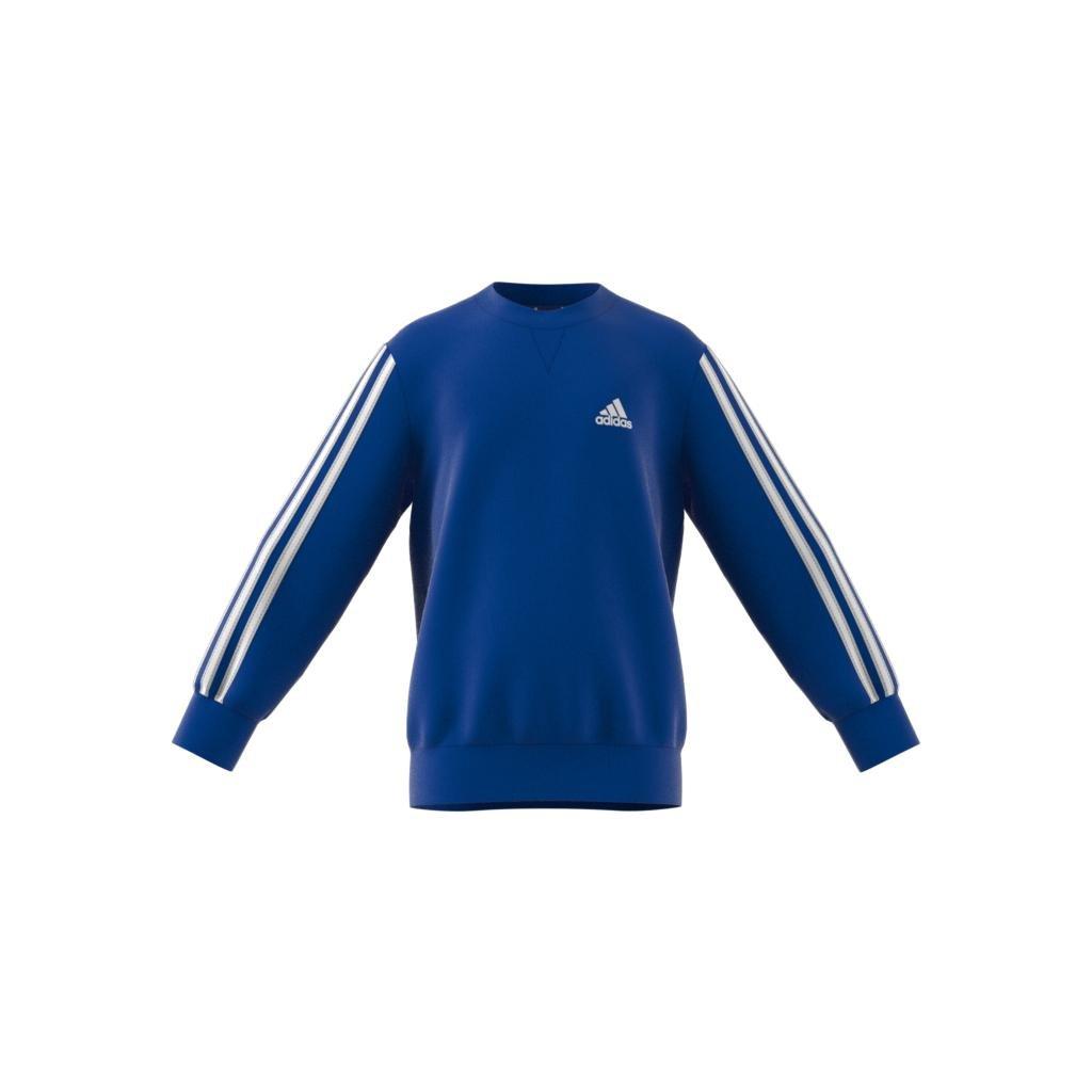 Unisex Kids Essentials 3-Stripes Crewneck Sweatshirt, Blue, A901_ONE, large image number 11