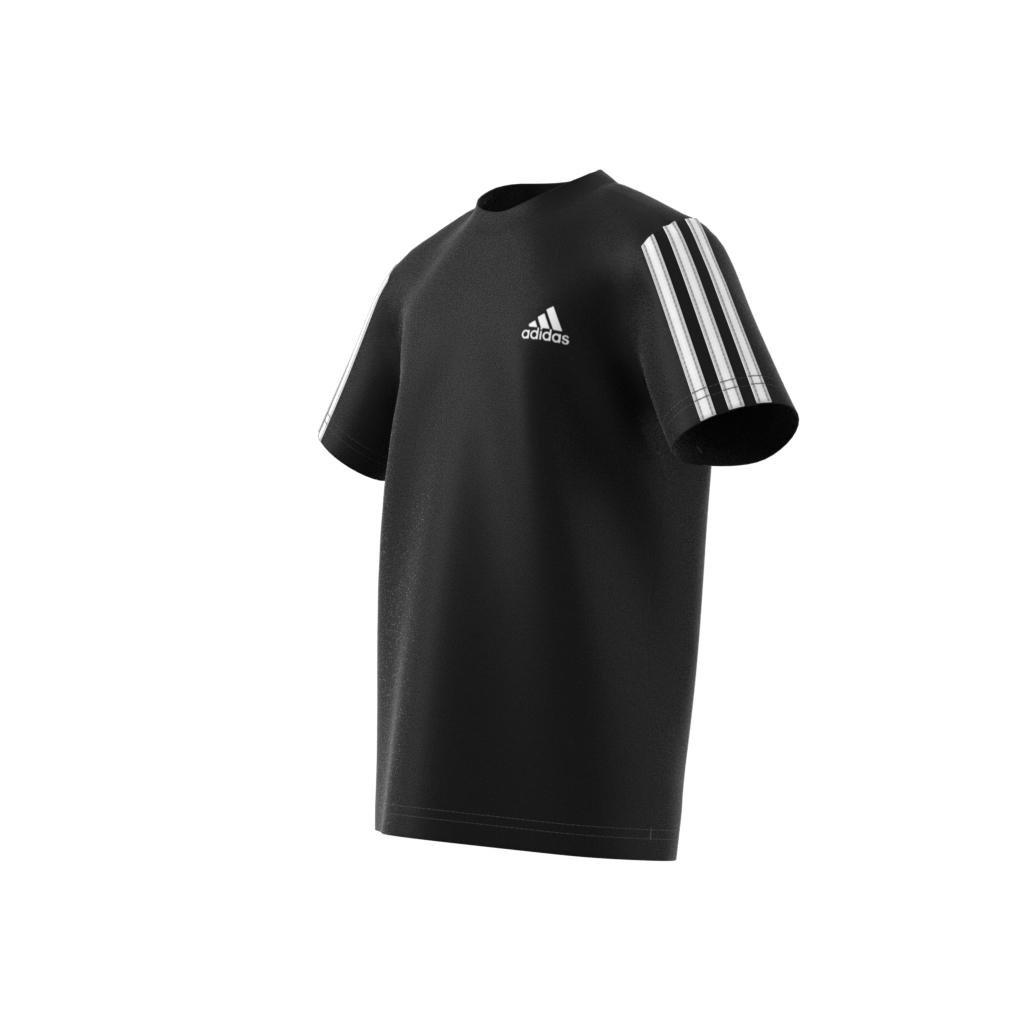 Unisex Kids Essentials 3-Stripes T-Shirt, Black, A901_ONE, large image number 11