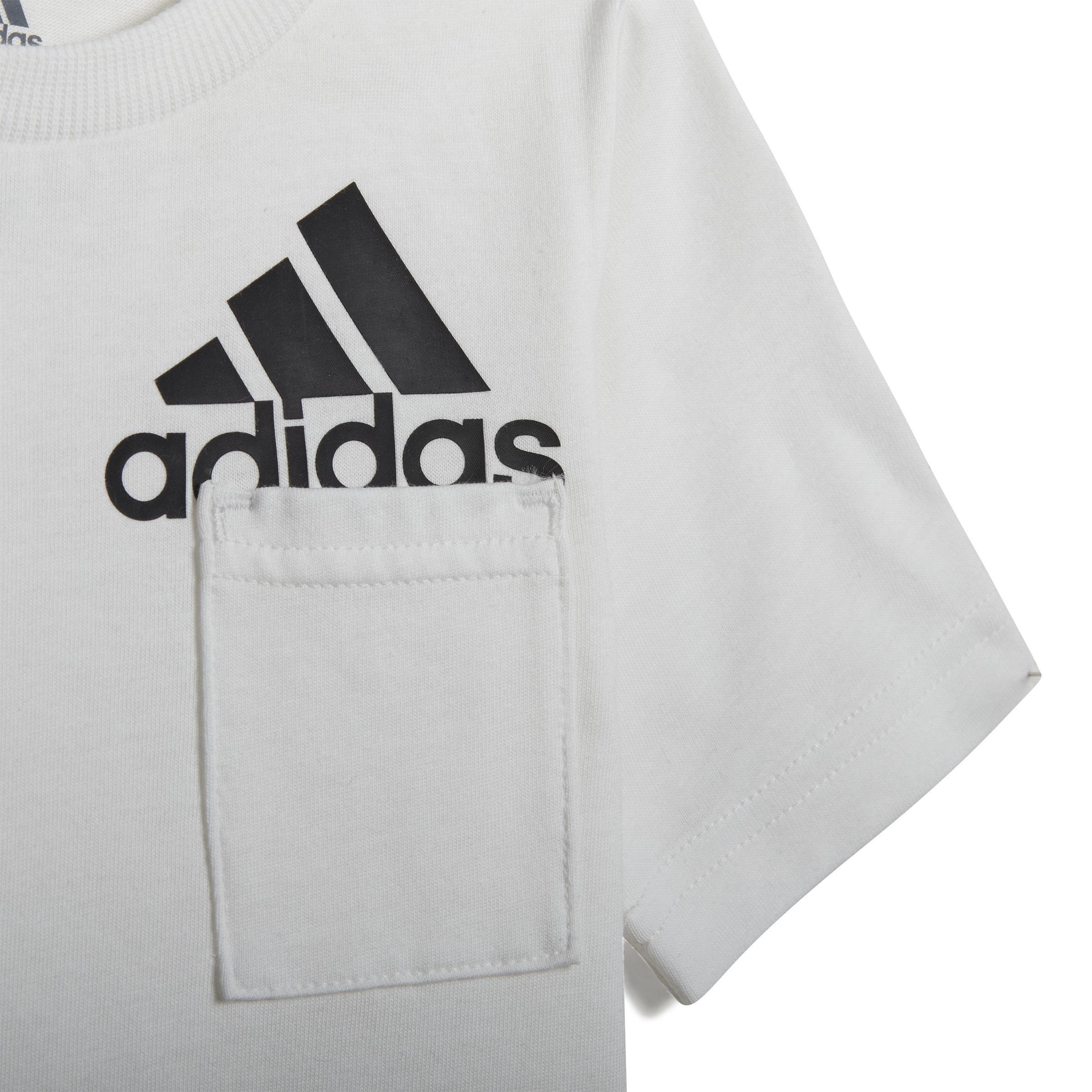 Unisex Kids Badge Of Sport Summer Set, White, A901_ONE, large image number 4