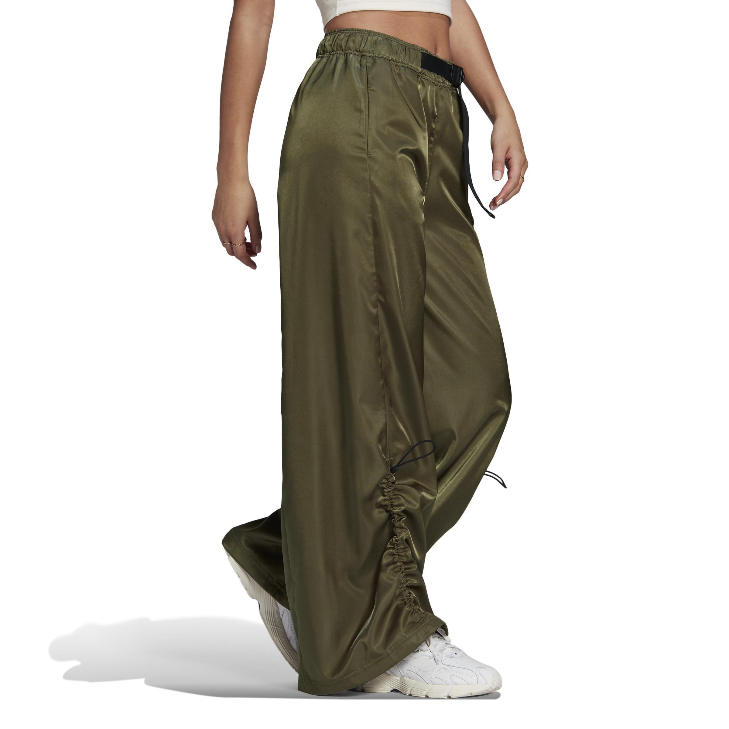 Green satin joggers hot sale