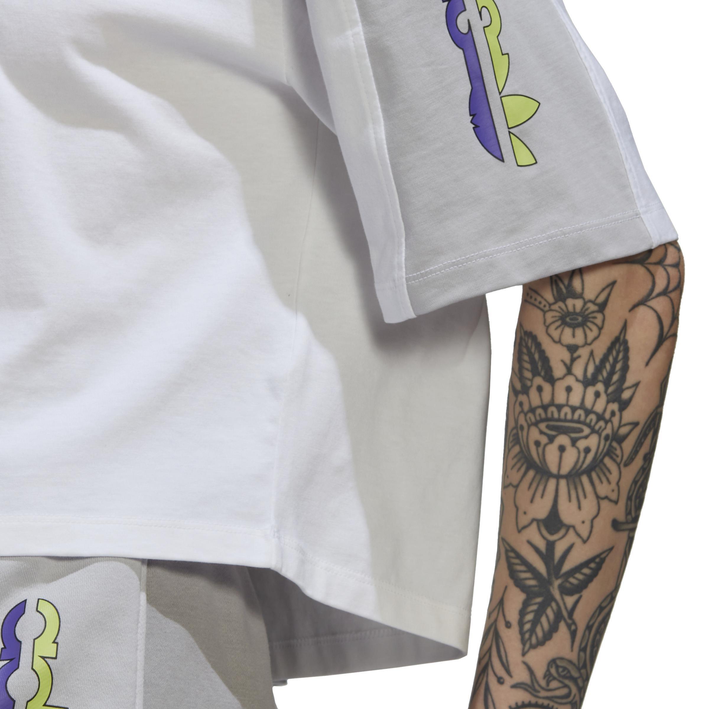 Blocked Graphic Crop T-Shirt, White, A901_ONE, large image number 6