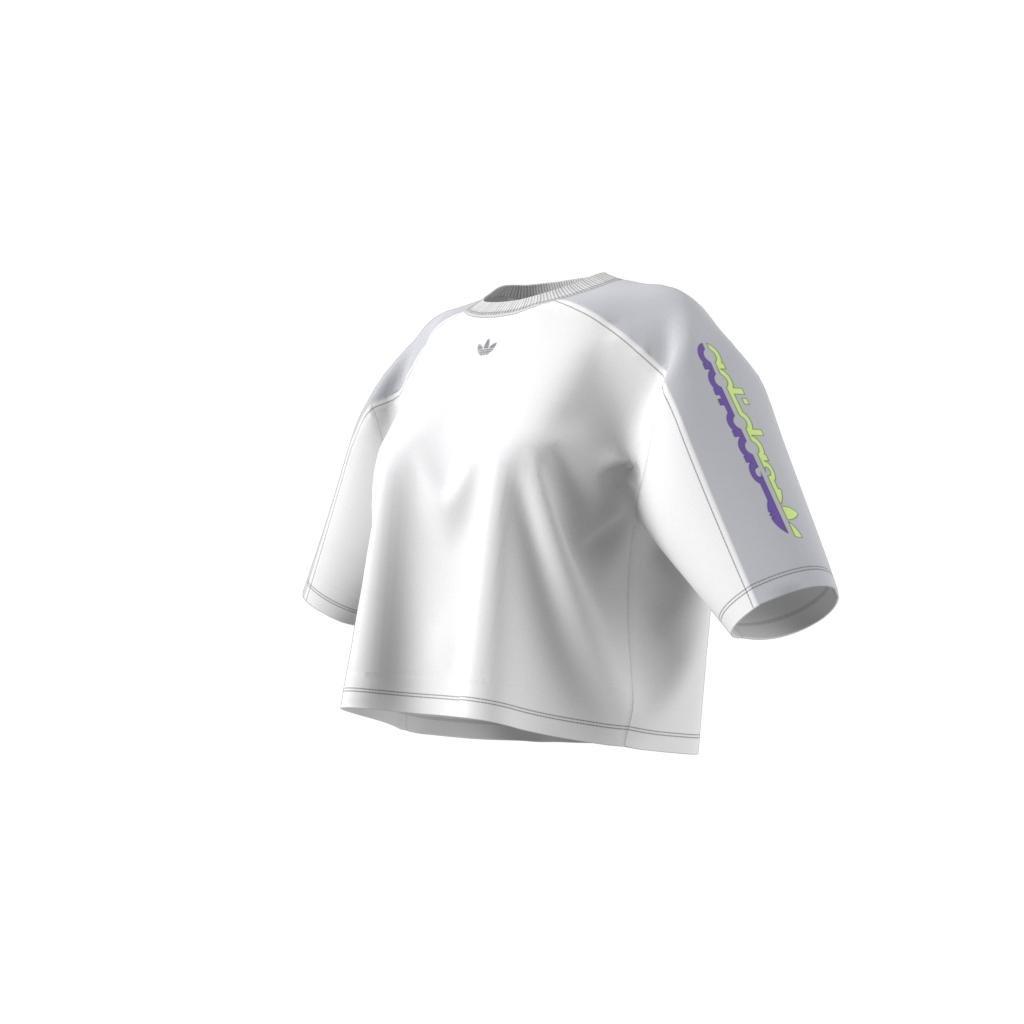 Blocked Graphic Crop T-Shirt, White, A901_ONE, large image number 10