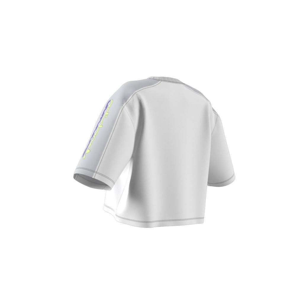 Blocked Graphic Crop T-Shirt, White, A901_ONE, large image number 14