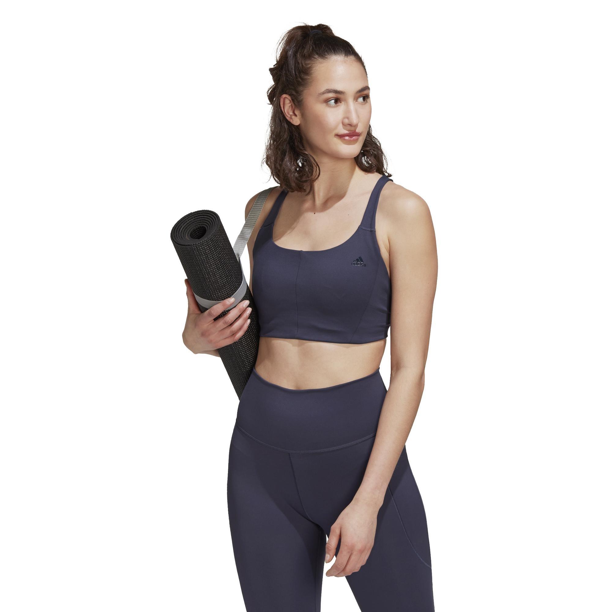 Coreflow Medium-Support Bra, Blue, A901_ONE, large image number 20