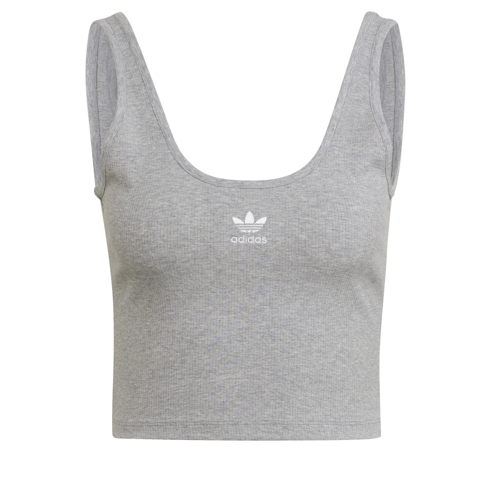 Adicolor Essentials Rib Tank Top, Grey, A901_ONE, large image number 4