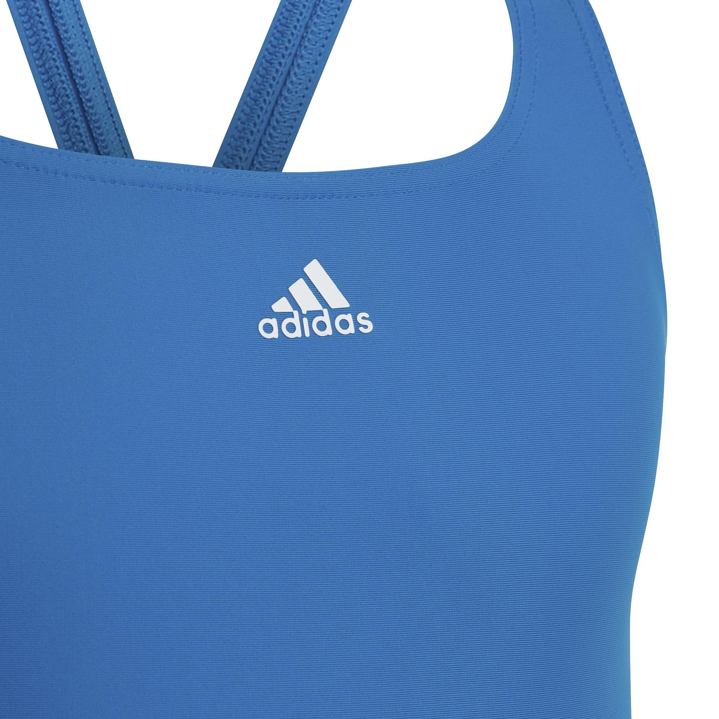 Kids Colorblock 3-Stripes Swimsuit, Blue, A901_ONE, large image number 3