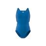 Kids Girls Colorblock 3-Stripes Swimsuit, Blue, A901_ONE, thumbnail image number 11