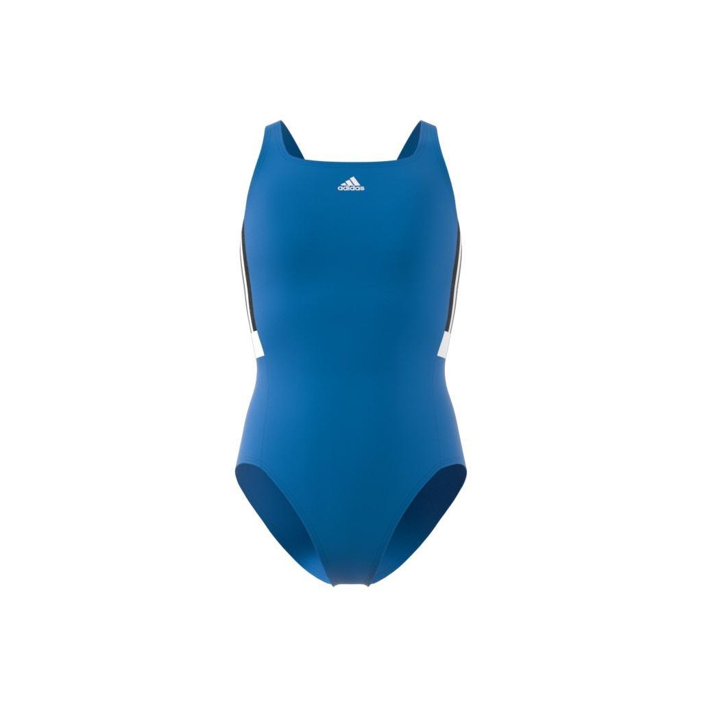 Kids Colorblock 3-Stripes Swimsuit, Blue, A901_ONE, large image number 11