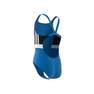 Kids Girls Colorblock 3-Stripes Swimsuit, Blue, A901_ONE, thumbnail image number 12