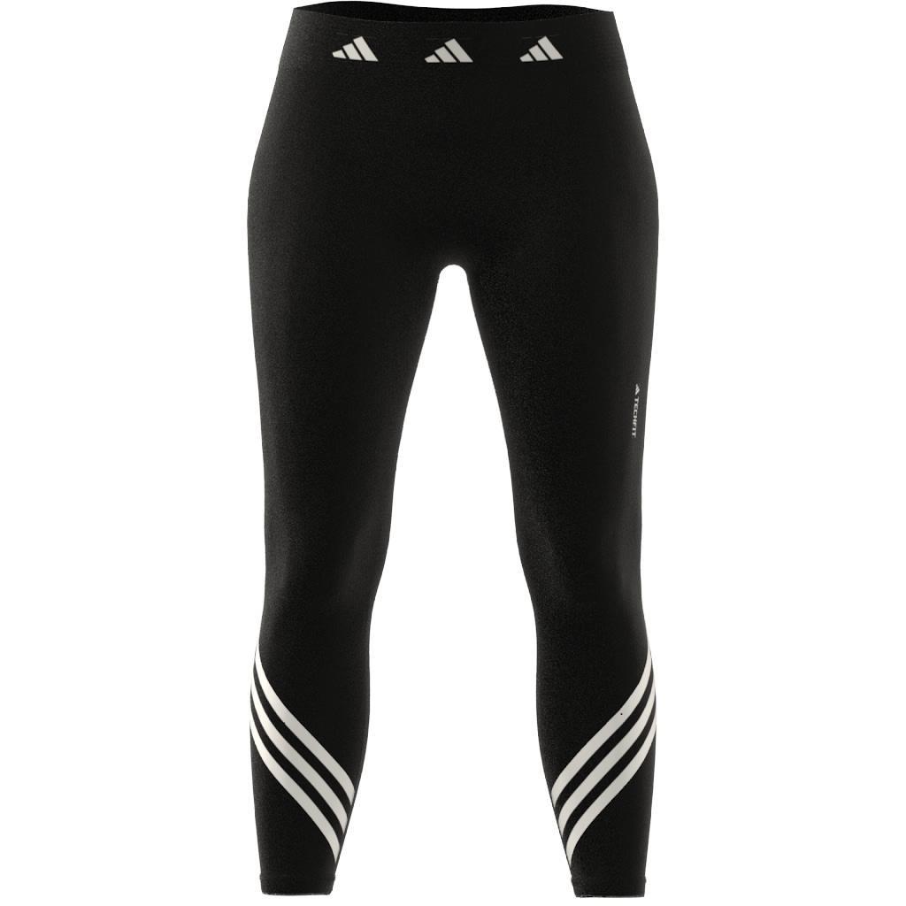 Techfit 3-Stripes Leggings, Black, A901_ONE, large image number 8