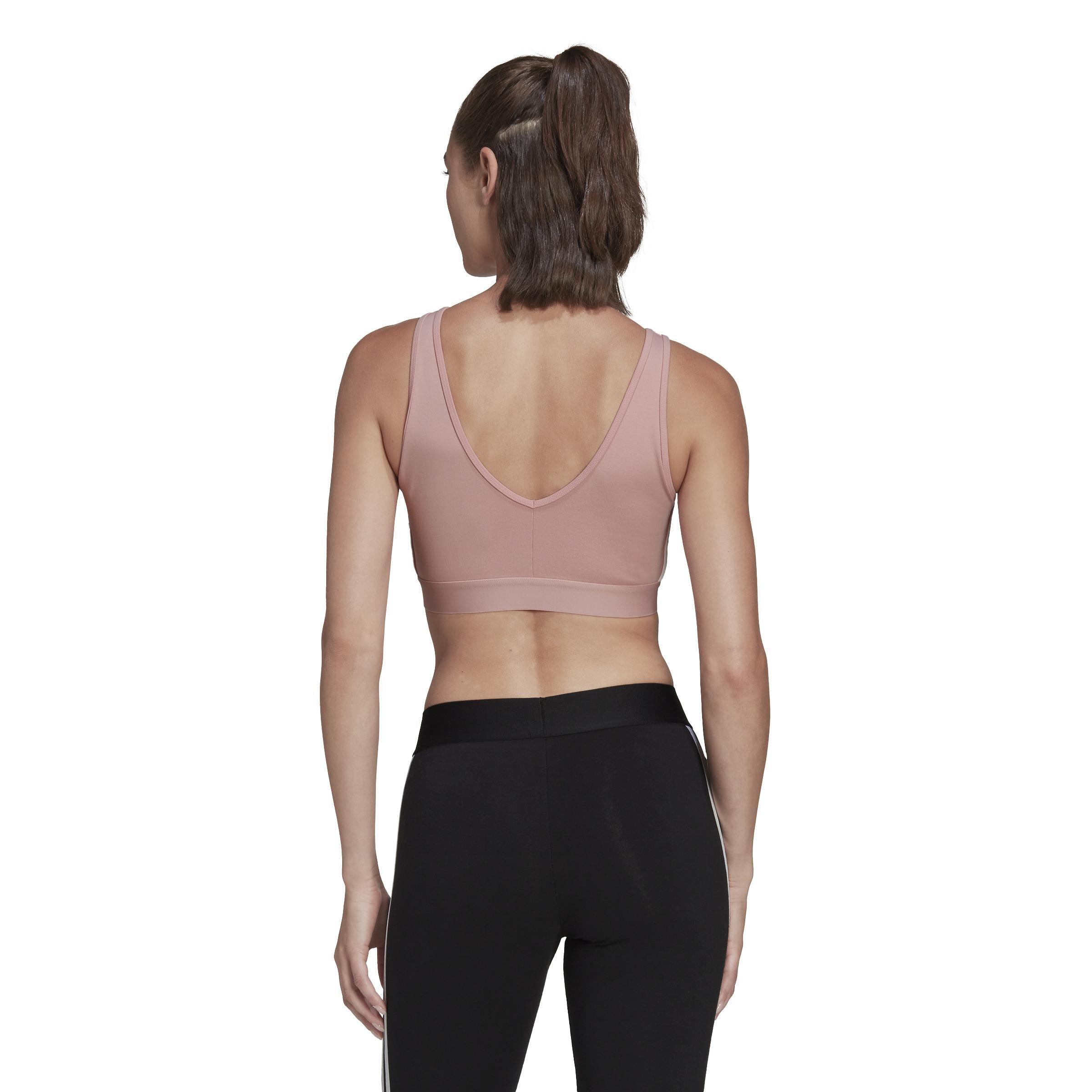 Essentials 3-Stripes Crop Top With Removable Pads, Pink, A901_ONE, large image number 3