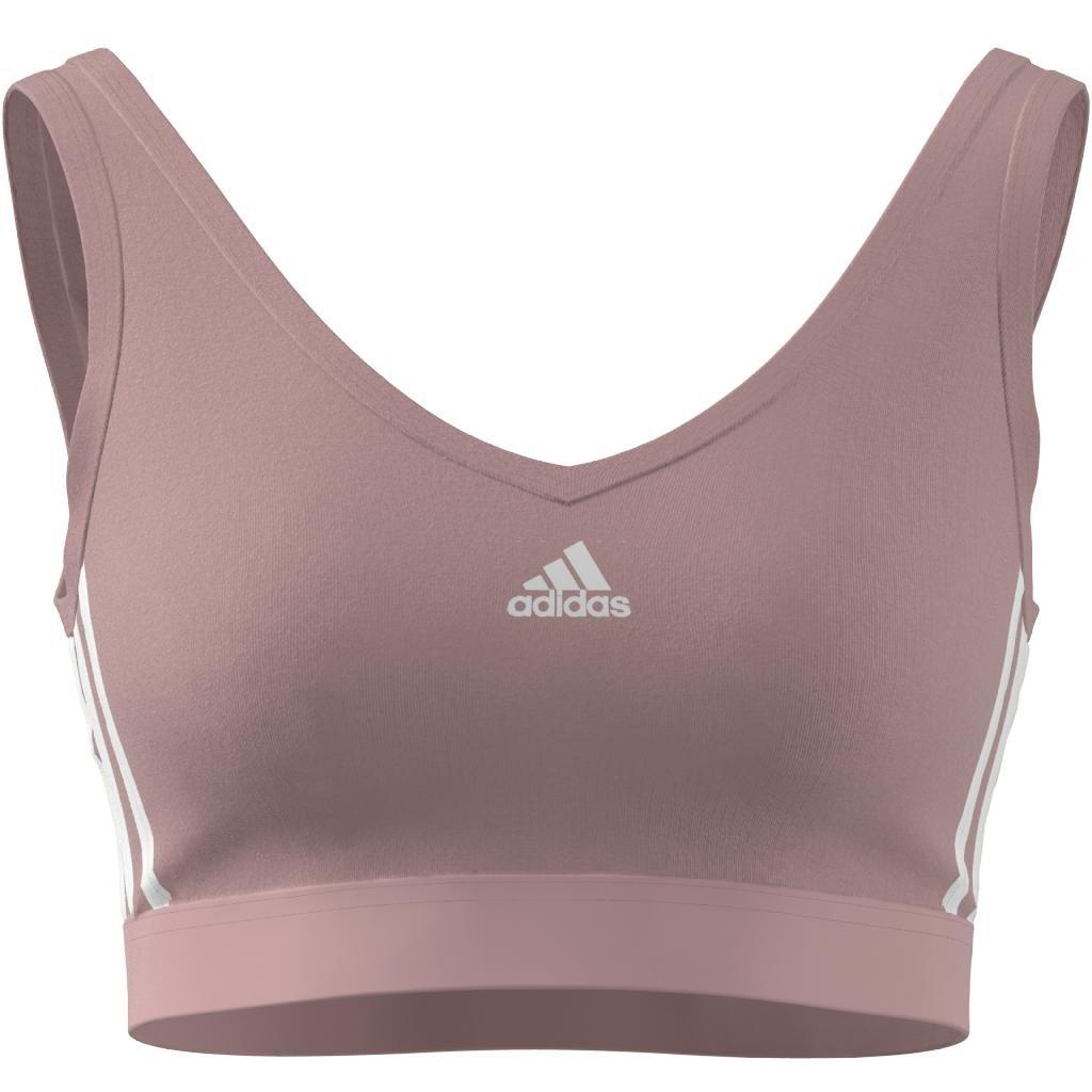 Essentials 3-Stripes Crop Top With Removable Pads, Pink, A901_ONE, large image number 9