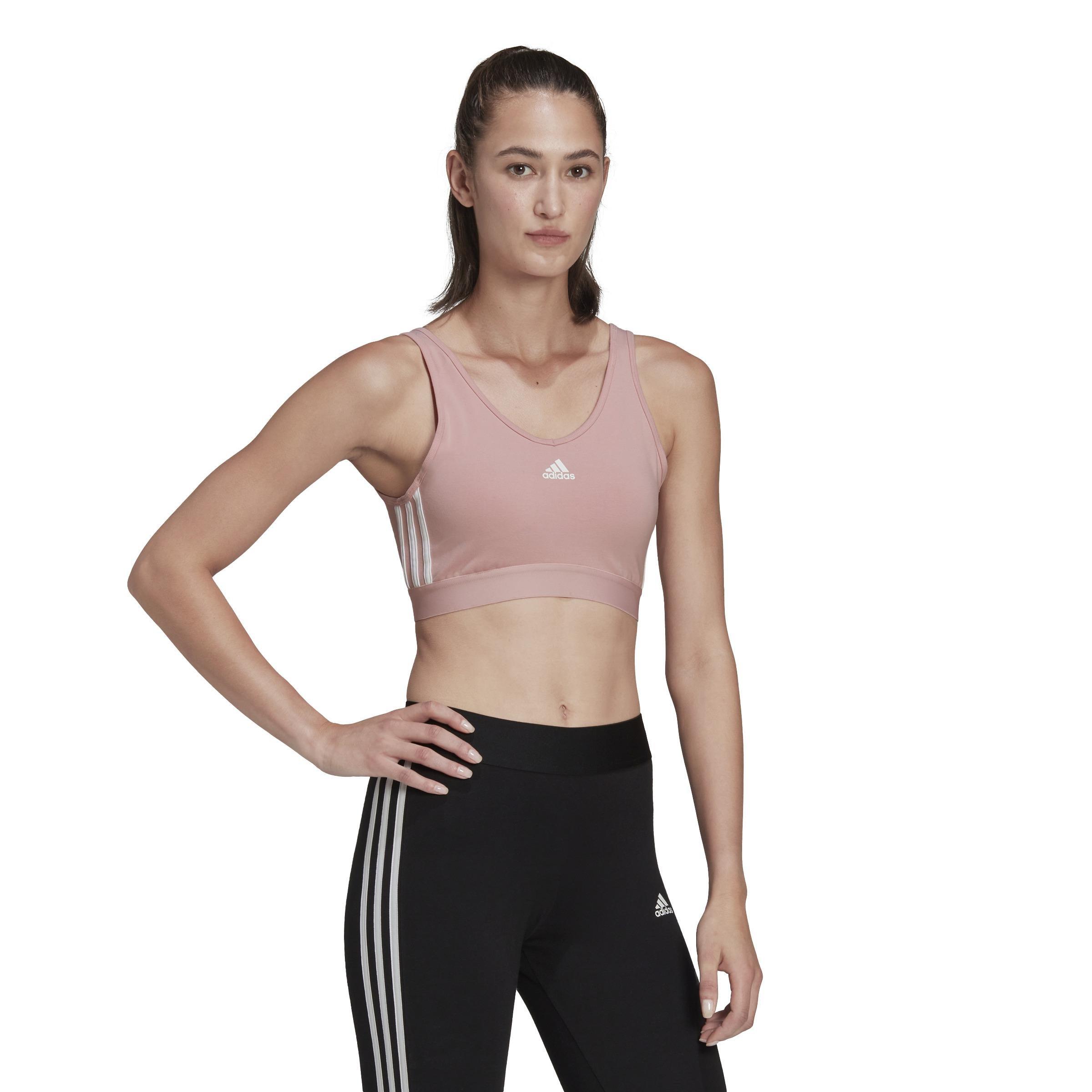 Essentials 3-Stripes Crop Top With Removable Pads, Pink, A901_ONE, large image number 14