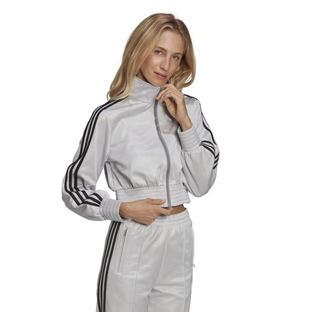 Women Adicolor Classics High-Shine Track Top, Silver, A901_ONE, large image number 23