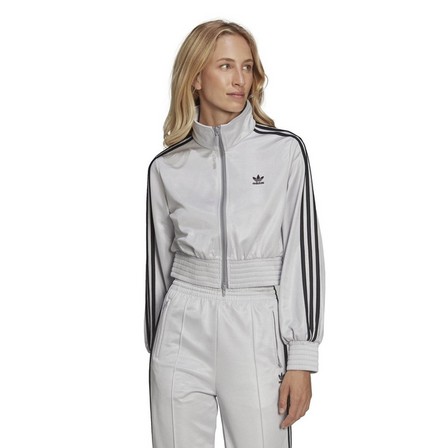 Women Adicolor Classics High-Shine Track Top, Silver, A901_ONE, large image number 29