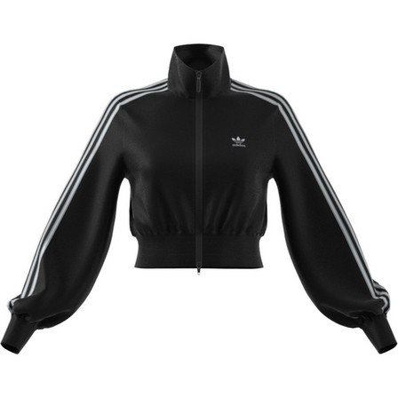 Women Adicolor Classics High-Shine Track Top, Black, A901_ONE, large image number 2