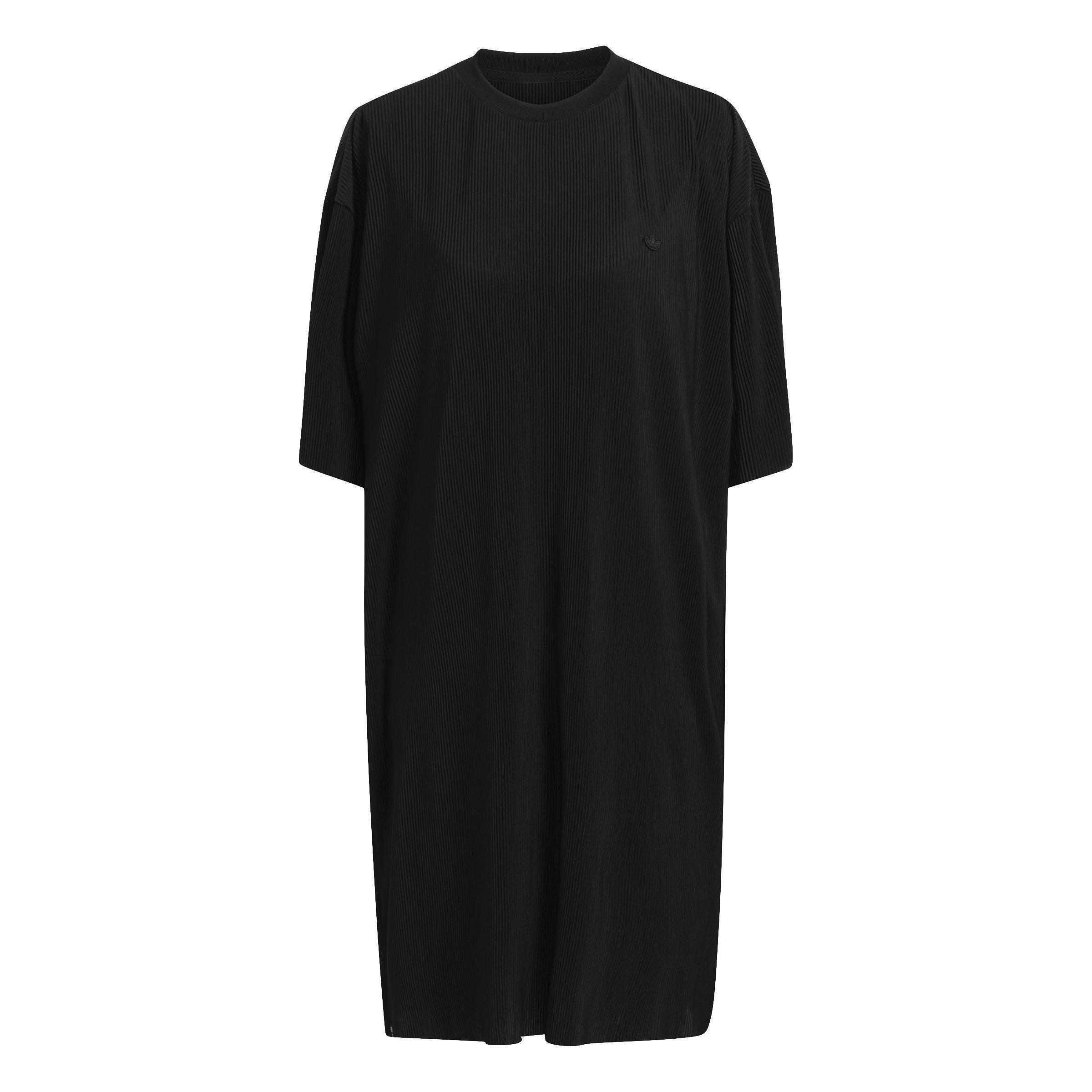 Adicolor Plisse Tee Dress, Black, A901_ONE, large image number 2