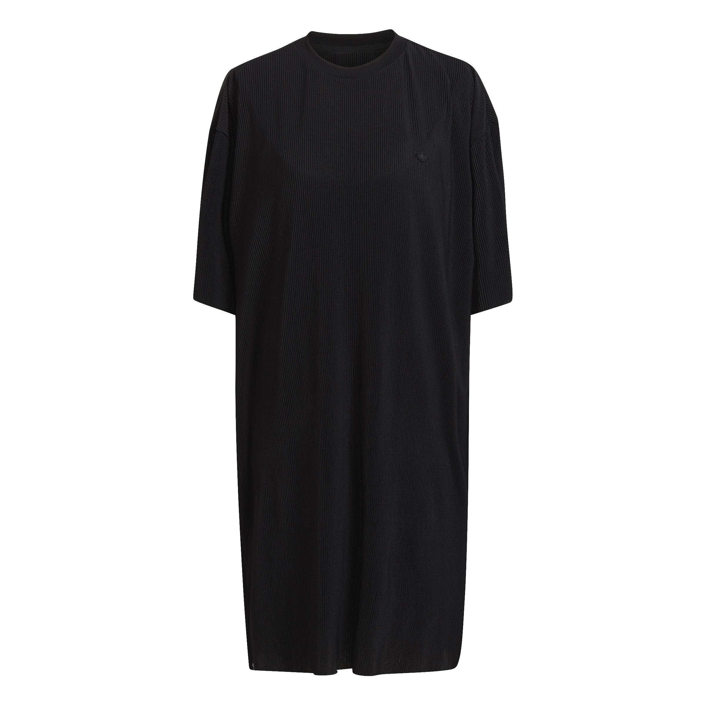 Adicolor Plisse Tee Dress, Black, A901_ONE, large image number 4