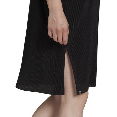 Women Adicolor Plisse Tee Dress, Black, A901_ONE, large image number 6