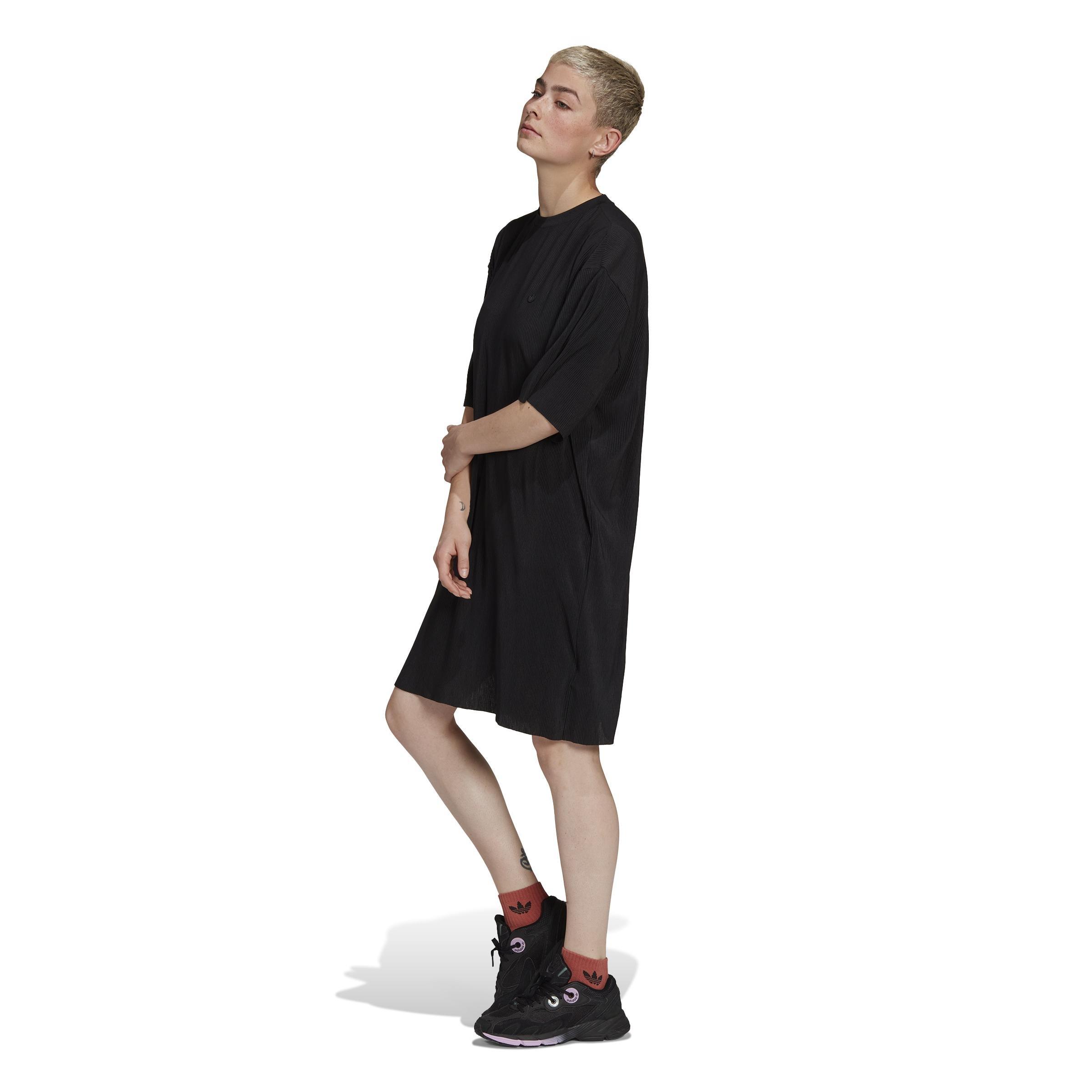 Adicolor Plisse Tee Dress, Black, , large image number 9