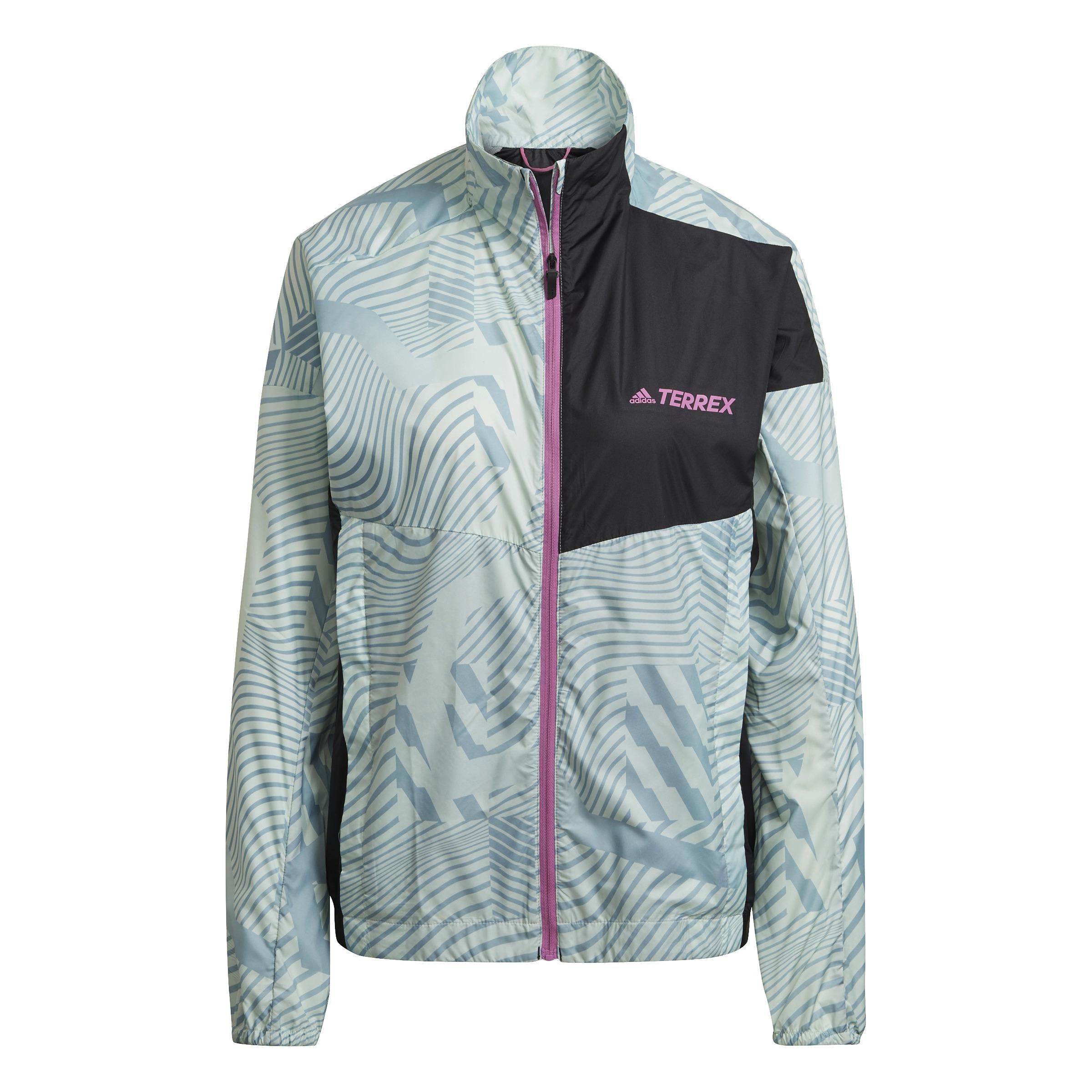 Terrex Trail Running Printed Windbreaker, Green, , large image number 2